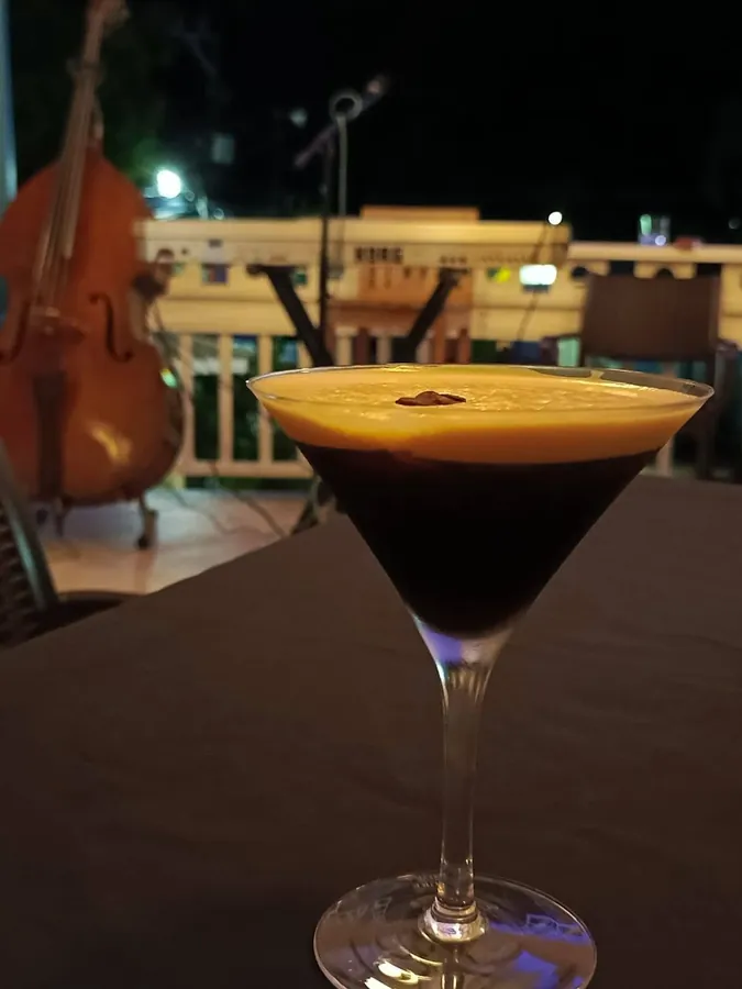 Espresso martini on the evening veranda